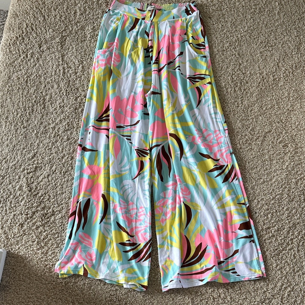 Maaji Floral Tropical Maxi Skirt in Pink, Blue & Yellow